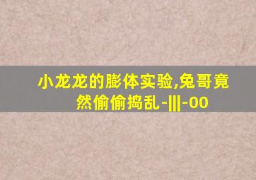 小龙龙的膨体实验,兔哥竟然偷偷捣乱-|||-00